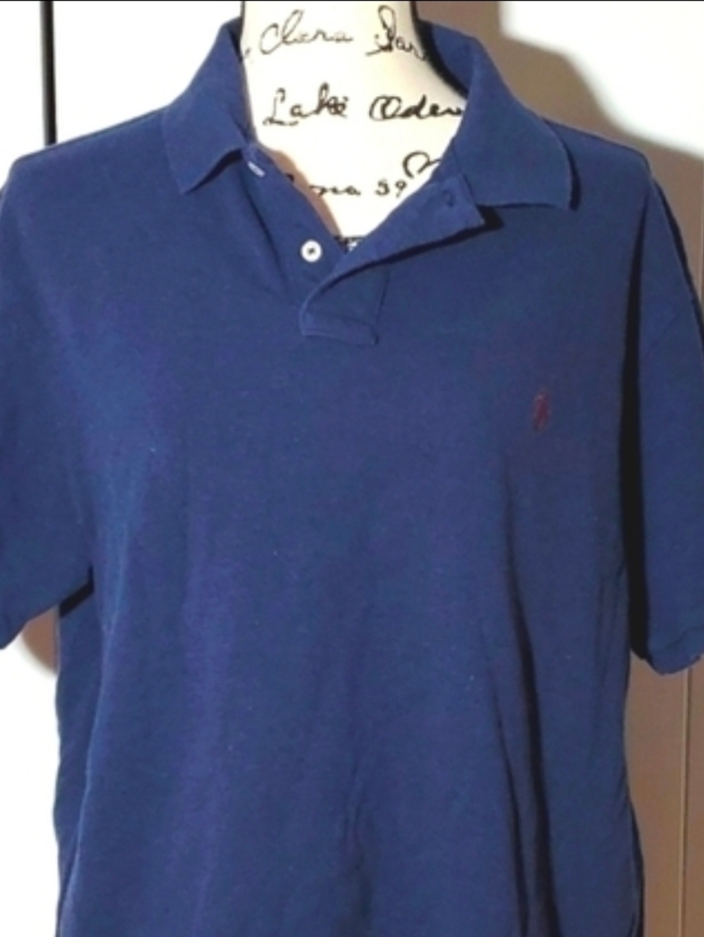 Polo Ralph Lauren|Mens Navy Short-Sleeved Polo Red Pony Preppy Shirt Sz.XXL